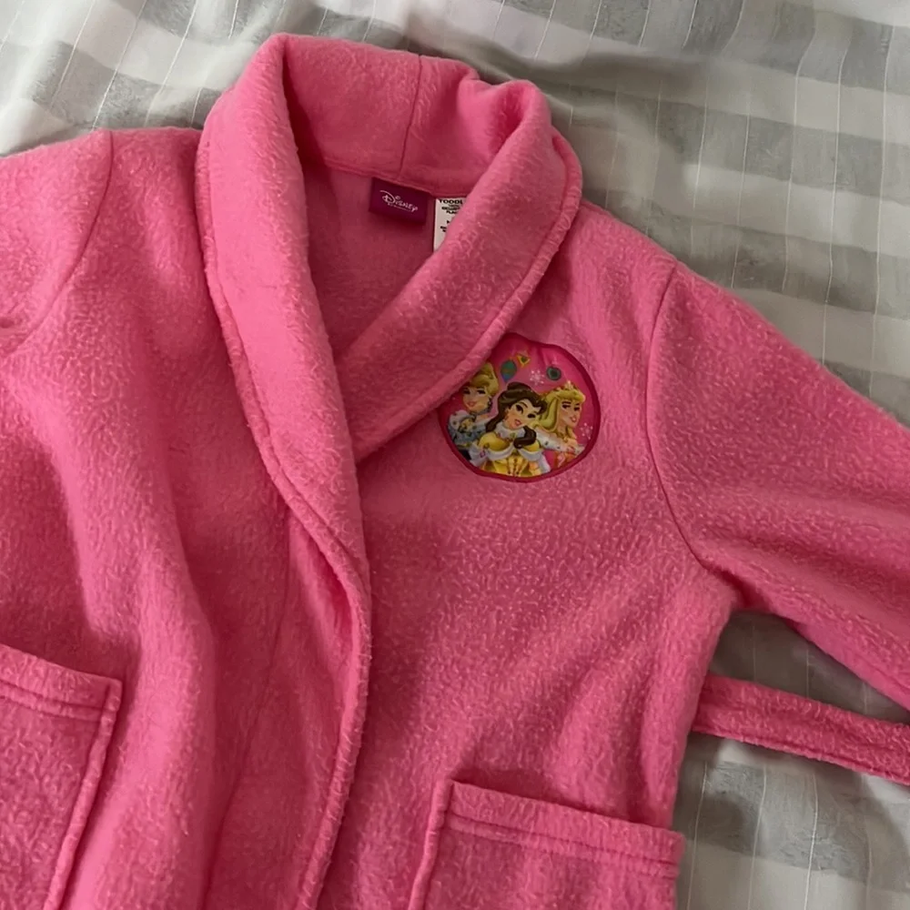 Disney Princess pink fleece robe Size 3T